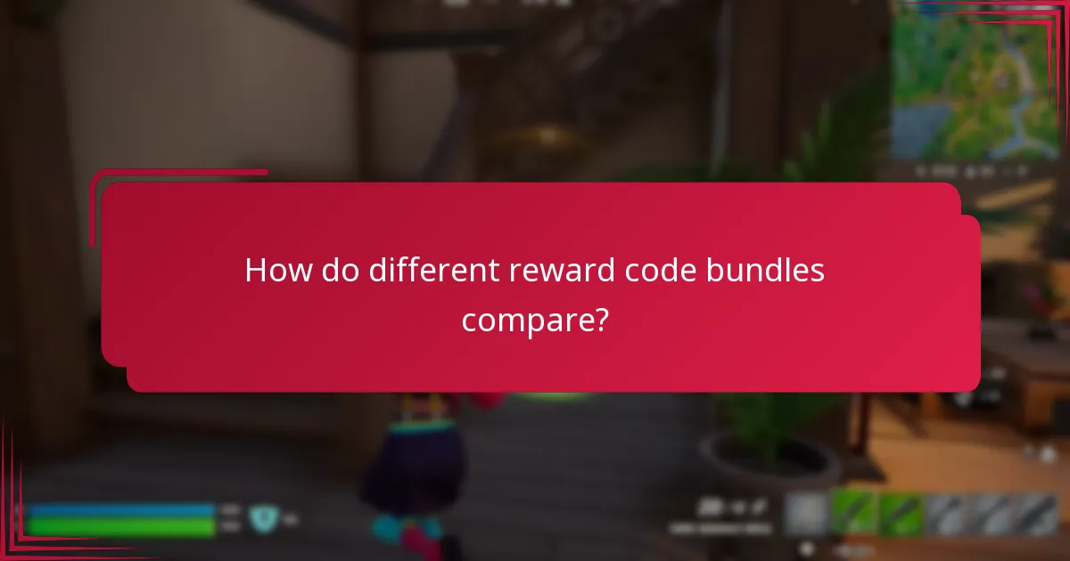 How do different reward code bundles compare?