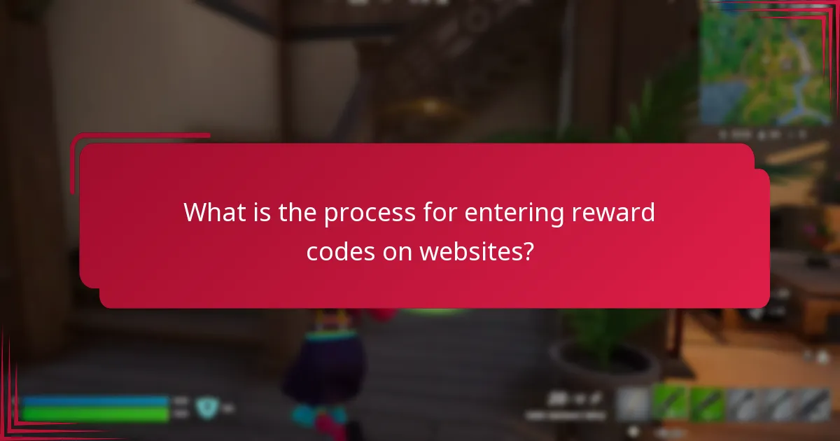What is the process for entering reward codes on websites?