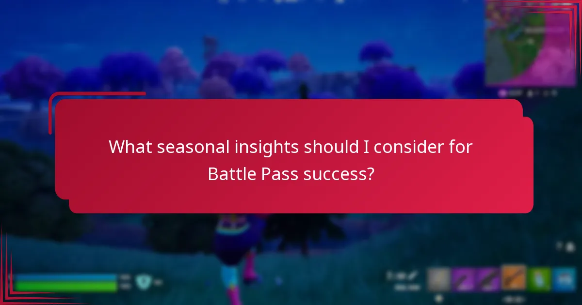 What seasonal insights should I consider for Battle Pass success?