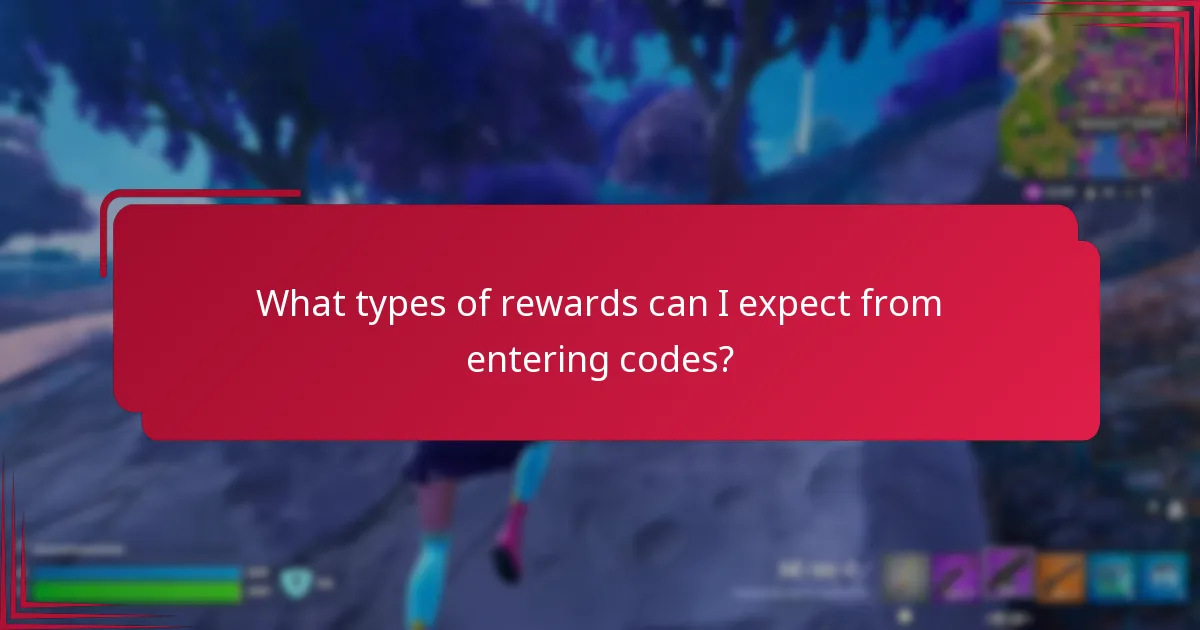 What types of rewards can I expect from entering codes?