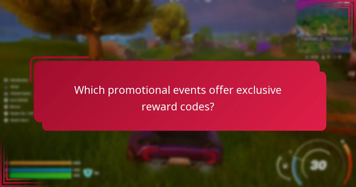 Which promotional events offer exclusive reward codes?