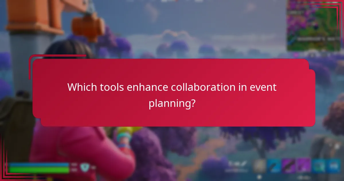 Which tools enhance collaboration in event planning?